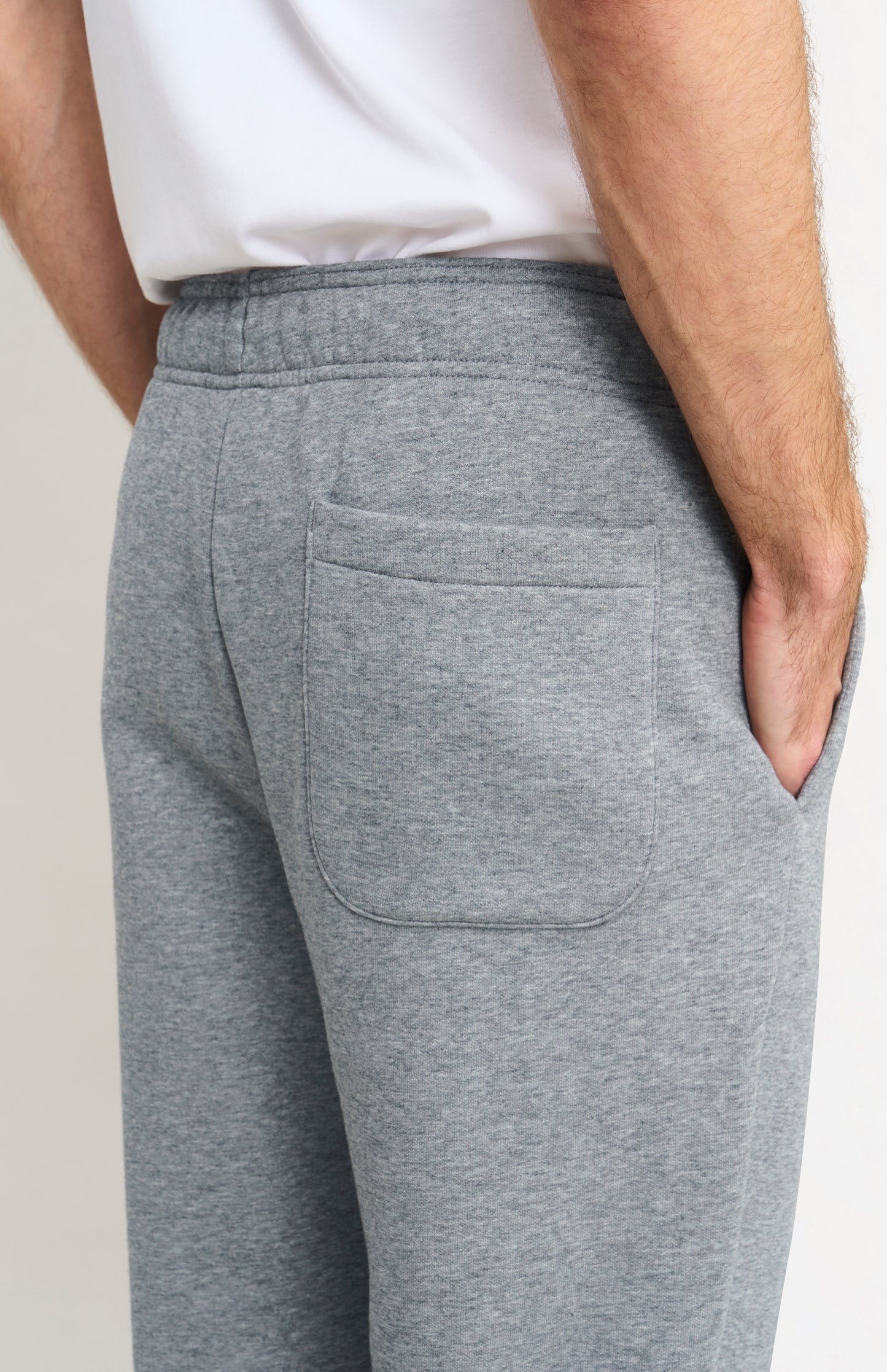 Pringle of Scotland Men's Track Pants In Grey Melange rear pocket detail