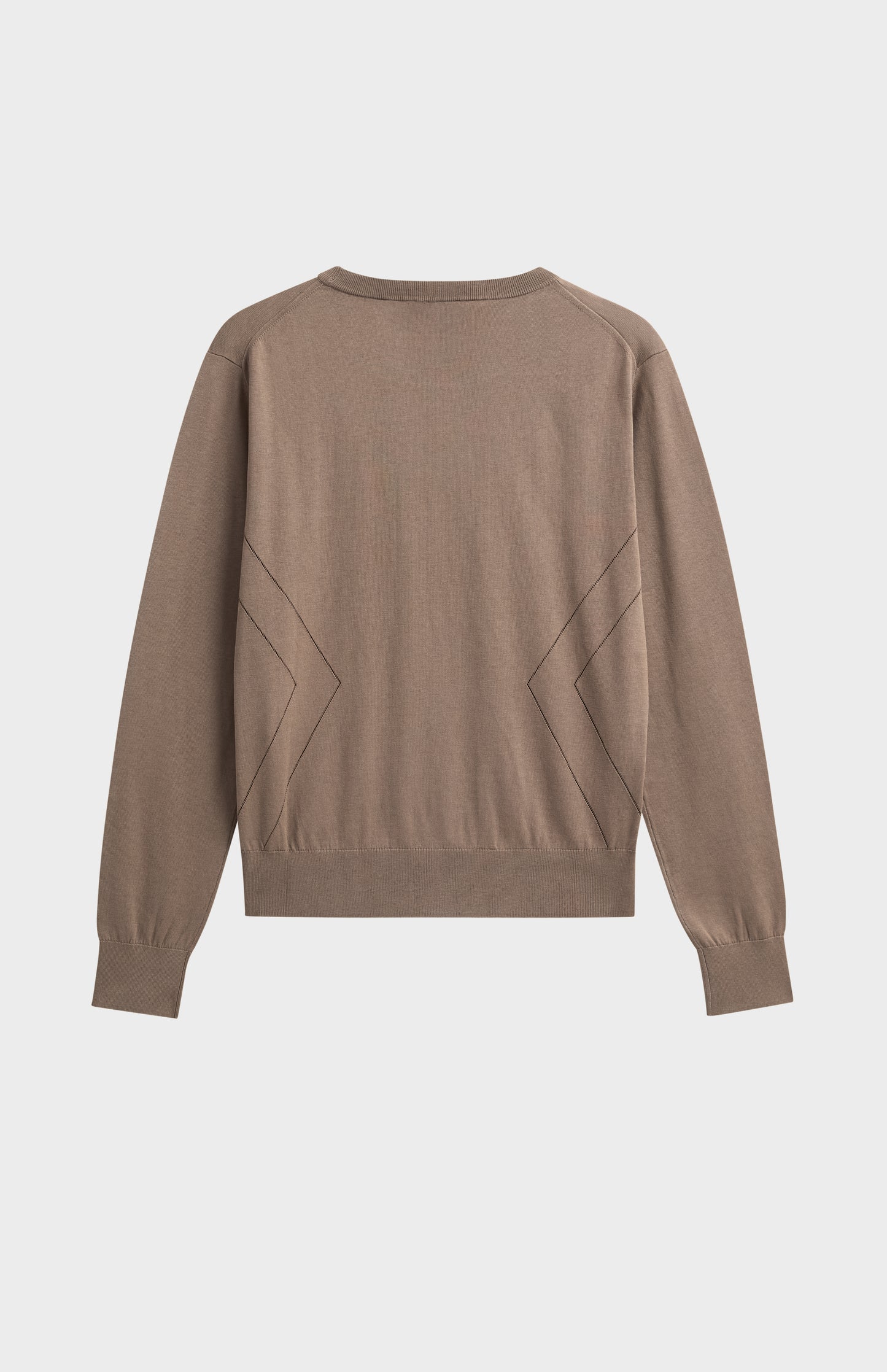 Women's Superfine Silk Blend Pointelle Crew Neck Jumper In Mushroom