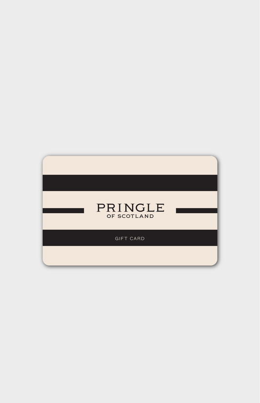Pringle of Scotland Gift Card. Denominations of £50, £100, £250 & £500 available.