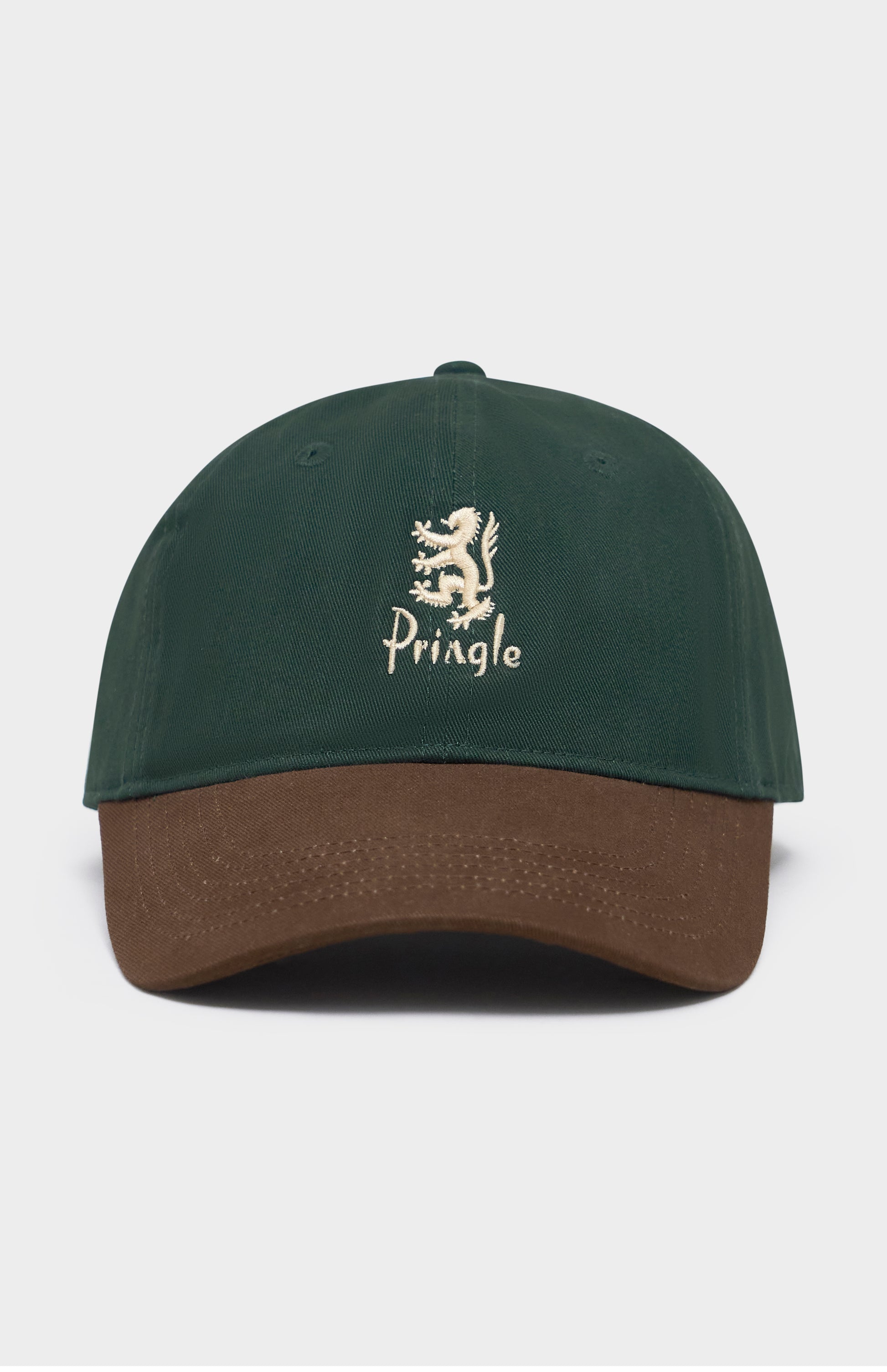 Green and Brown Baseball cap with Pringle Logo on the front