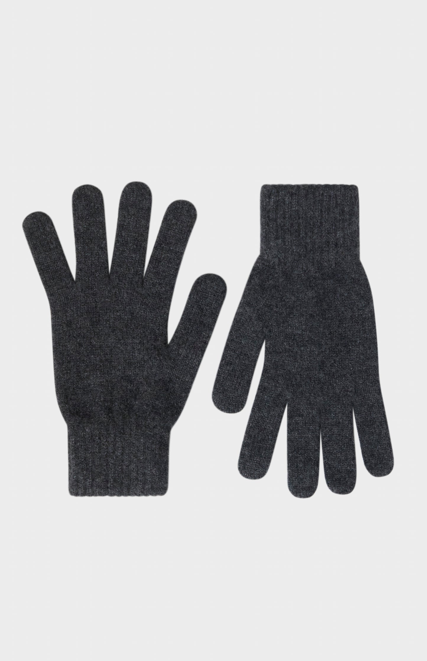 Pringle of Scotland Classic Cashmere Gloves In Charcoal