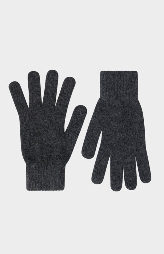 Pringle of Scotland Classic Cashmere Gloves In Charcoal
