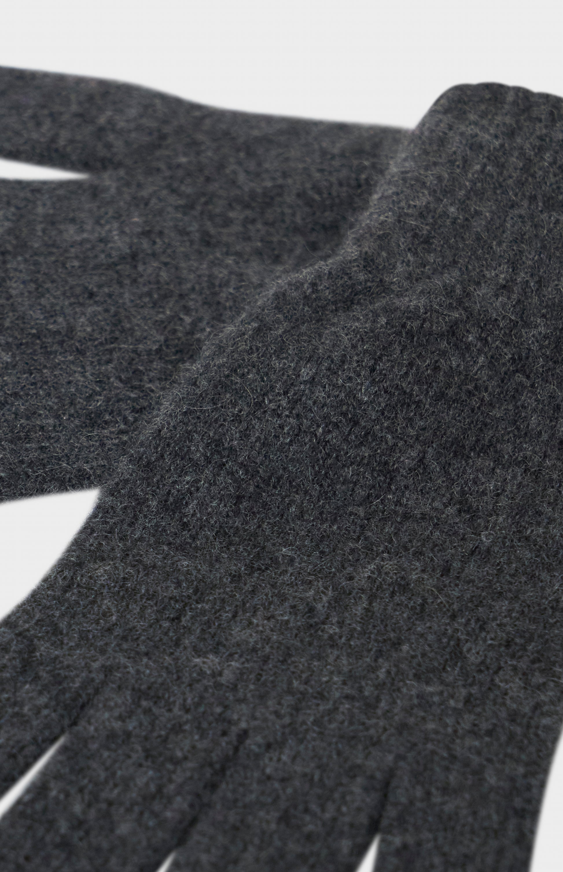 Pringle of Scotland Classic Cashmere Gloves In Charcoal