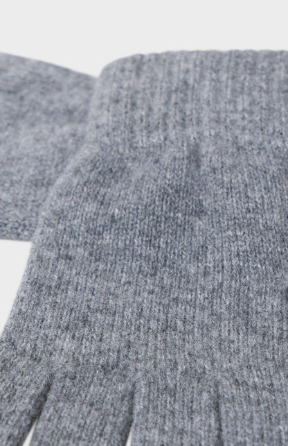 Pringle of Scotland Classic Cashmere Gloves In Grey detail