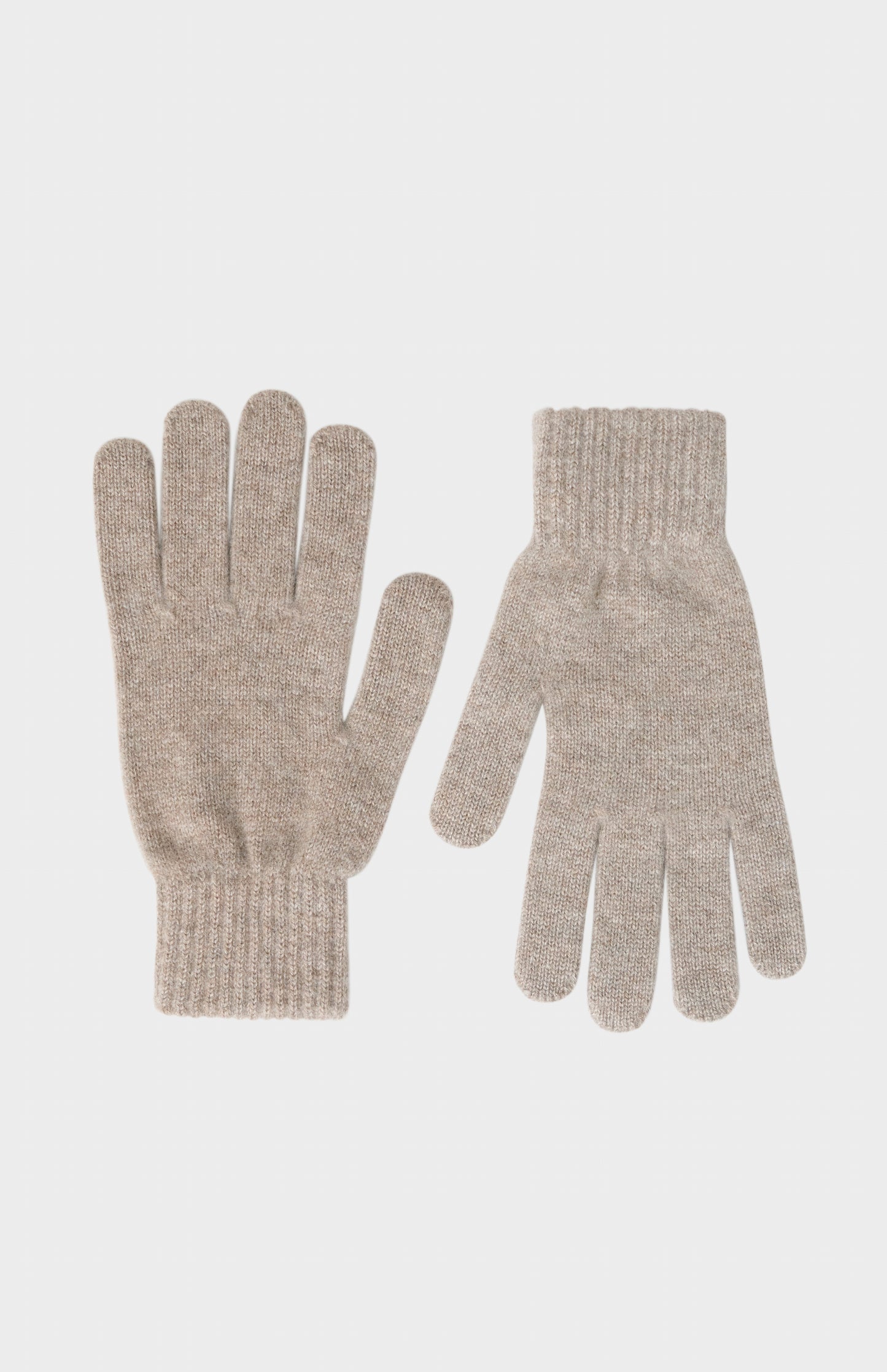 Pringle of Scotland Classic Cashmere Gloves In Mushroom