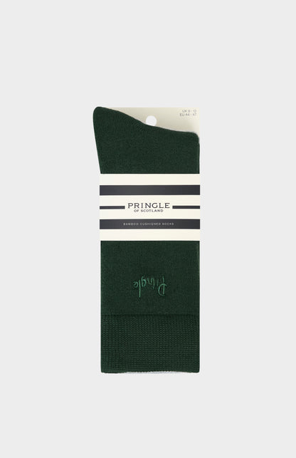 Green socks with Pringle branding