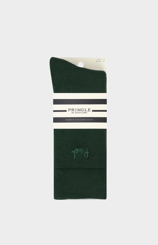 Green socks with Pringle branding