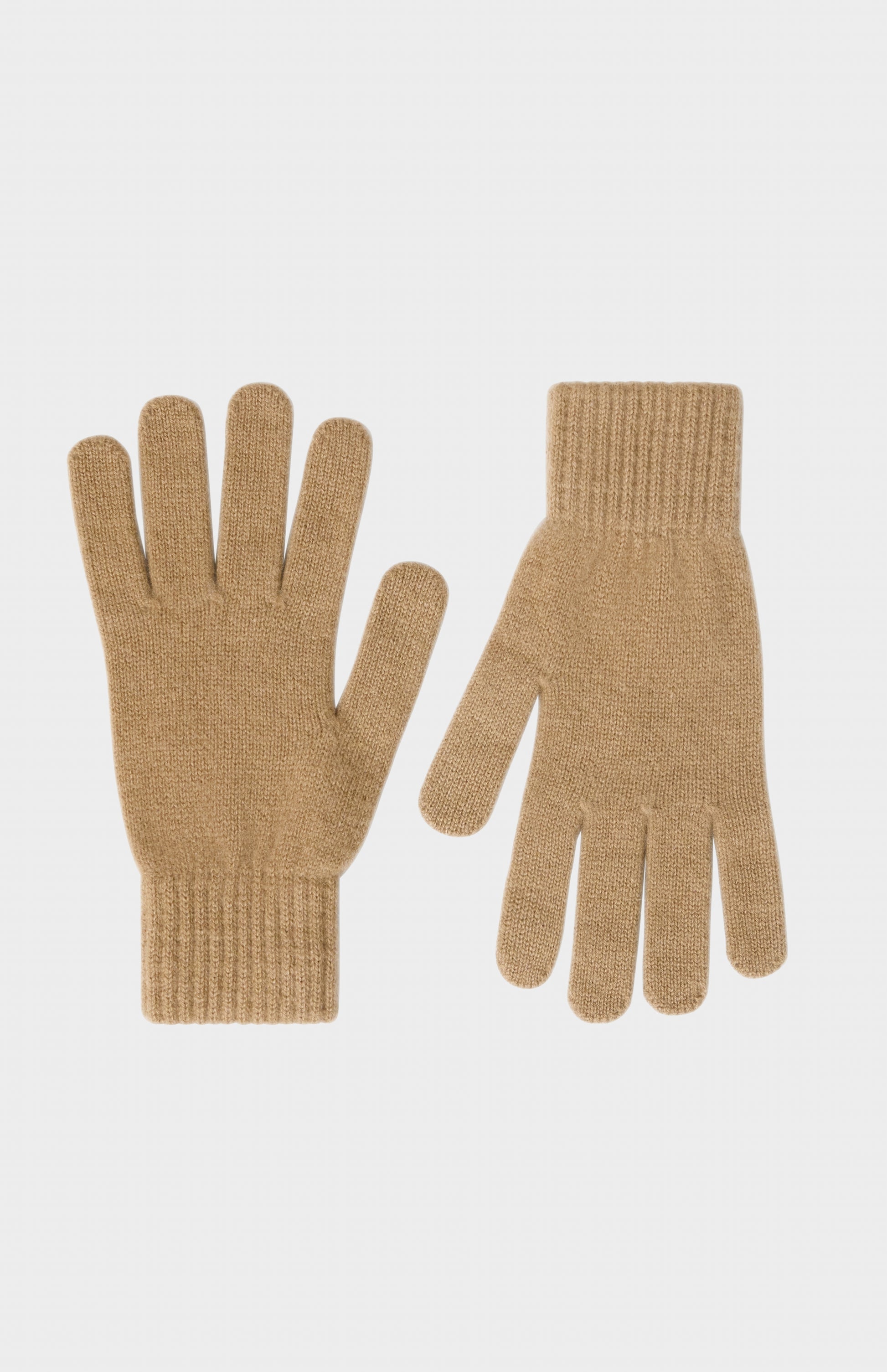 Pringle of Scotland Classic Cashmere Gloves In Camel
