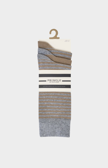 Mushroom and grey coloured socks