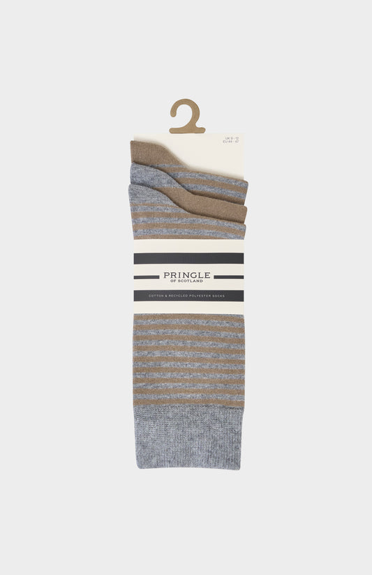 Mushroom and grey coloured socks