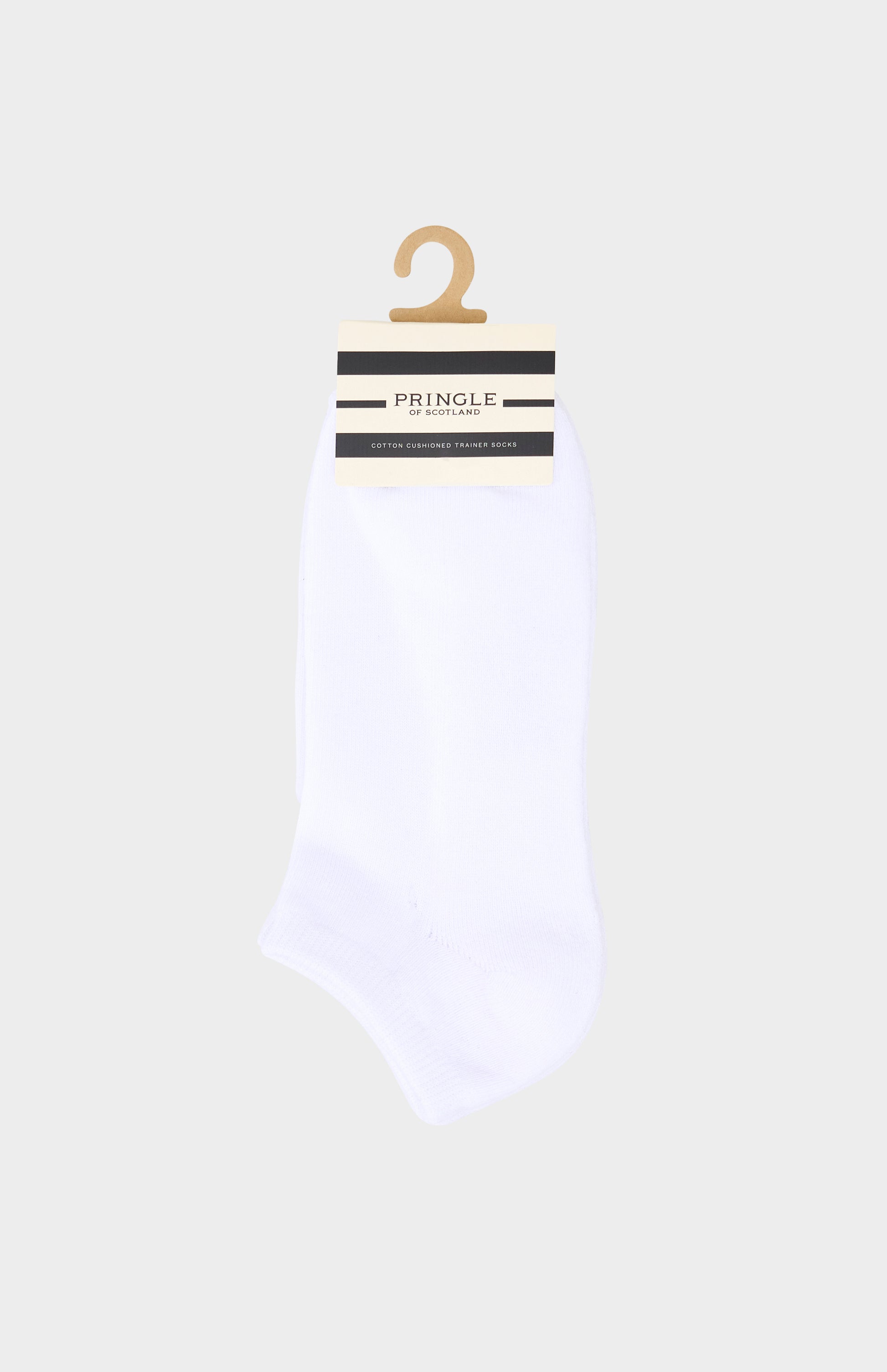 White socks on light grey background