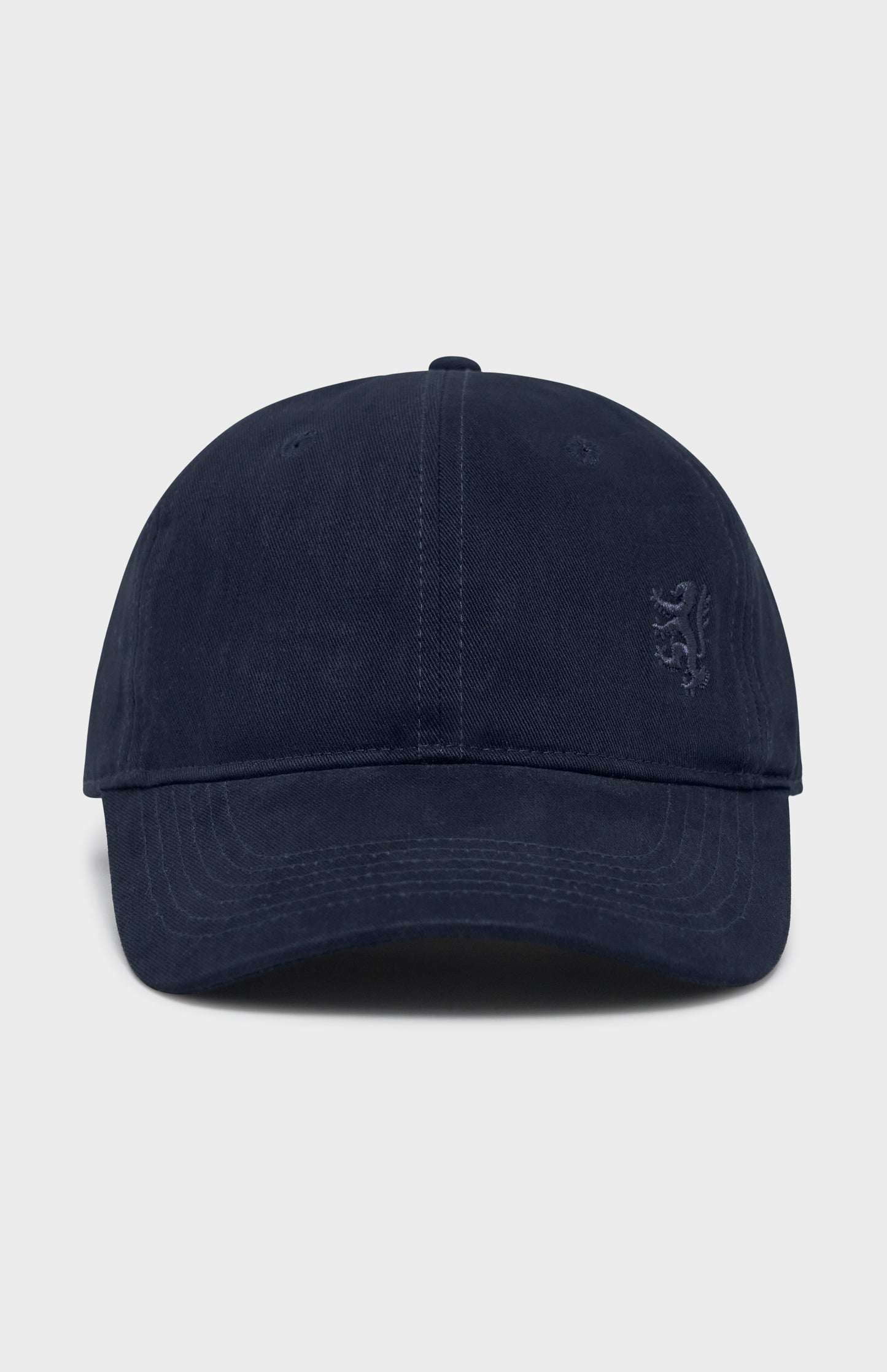 Navy baseball cap with Pringle Logo embroidered on the right hand side