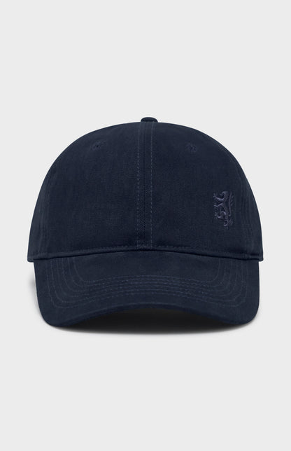 Navy baseball cap with Pringle Logo embroidered on the right hand side