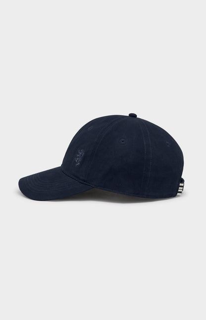 Navy baseball cap with Pringle Logo embroidered on the right hand side