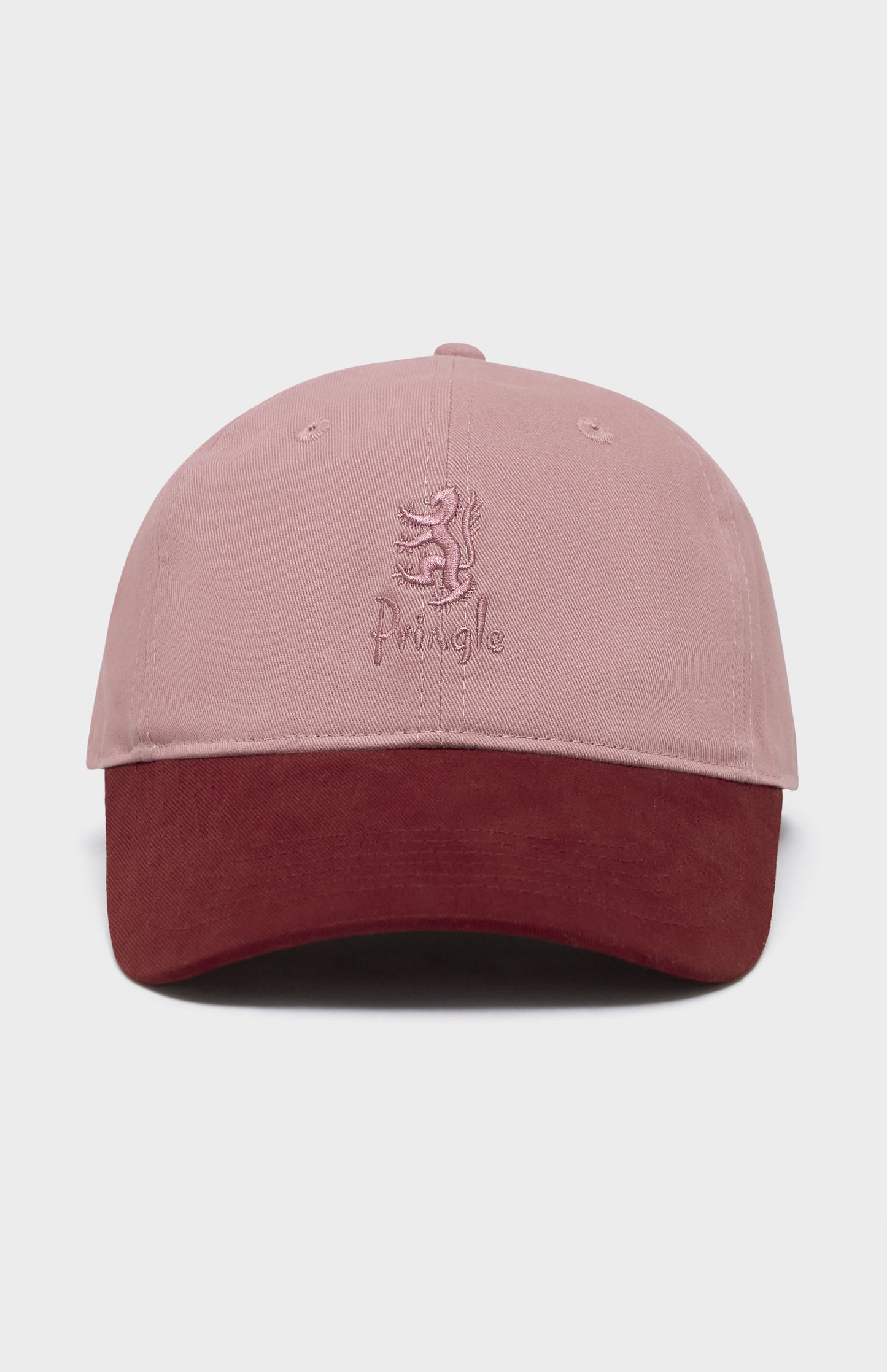 Womens Twill Cap With Lion in Pink