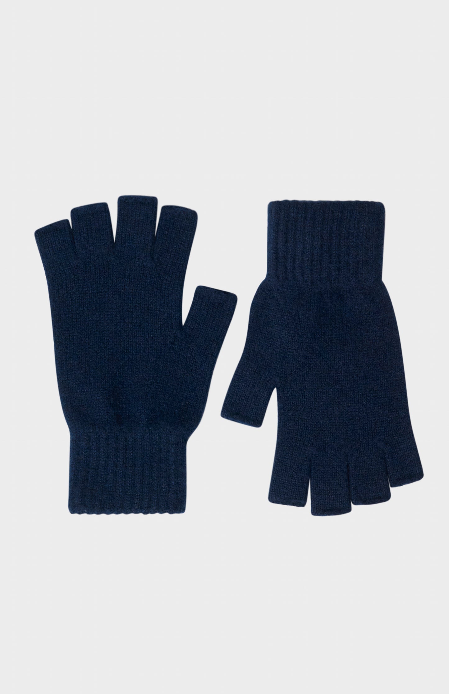 Pringle of Scotland Fingerless Cashmere Gloves In Navy
