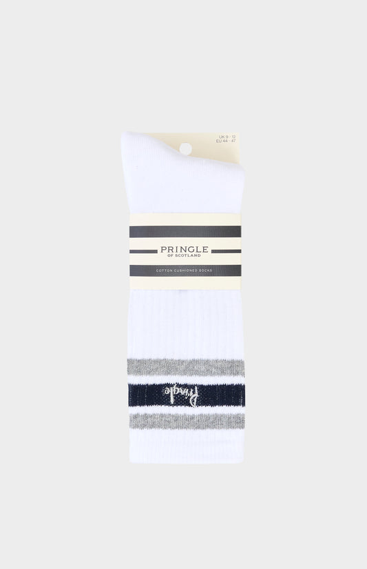 Pack of Pringle socks with a white background