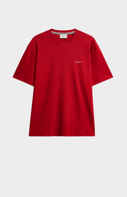 Men's Heavyweight Long Staple Cotton T-shirt In Red