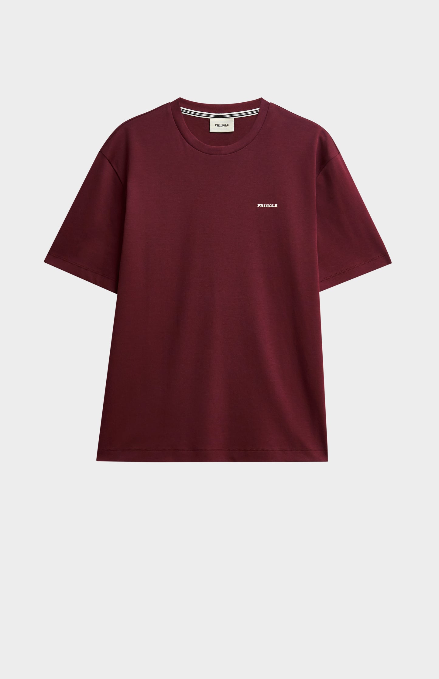 Men's Heavweight Long Staple Cotton T-shirt In Burgundy