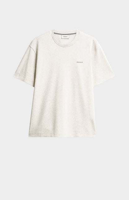 White t-shirt on a light gray background