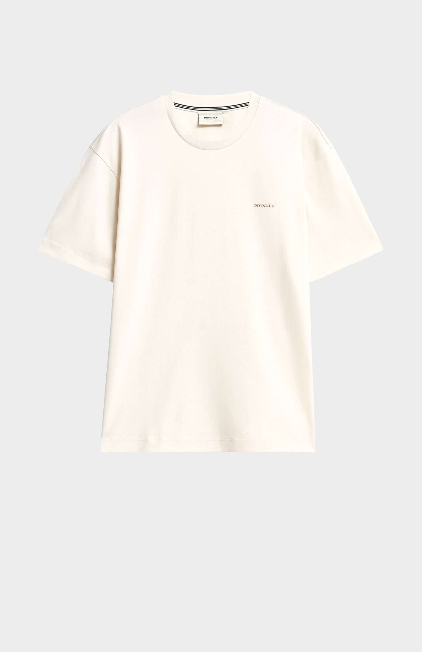 Ecru t-shirt on a white background