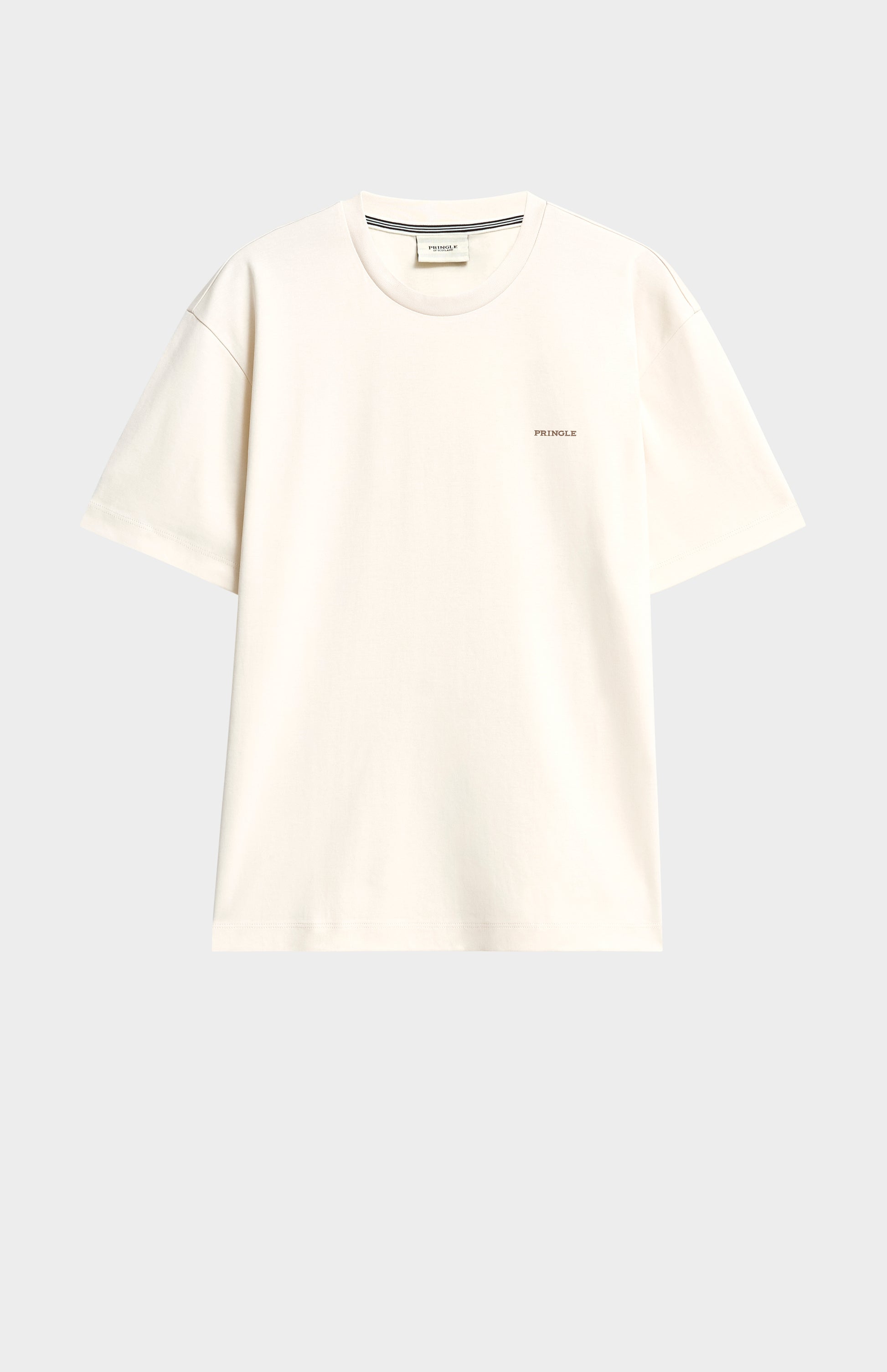Ecru t-shirt on a white background