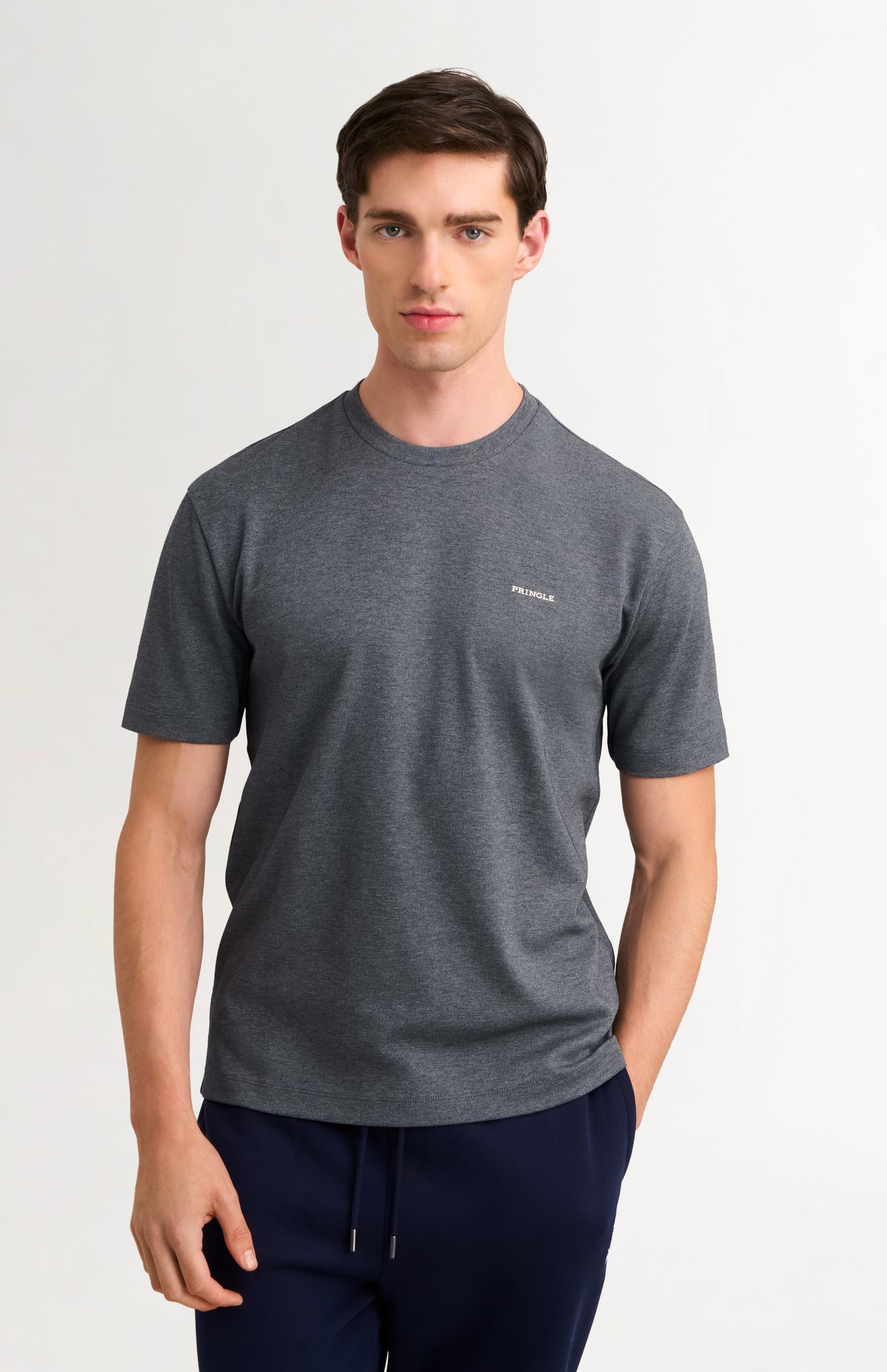 Men's Heavyweight Long Staple Cotton T-shirt In Charcoal