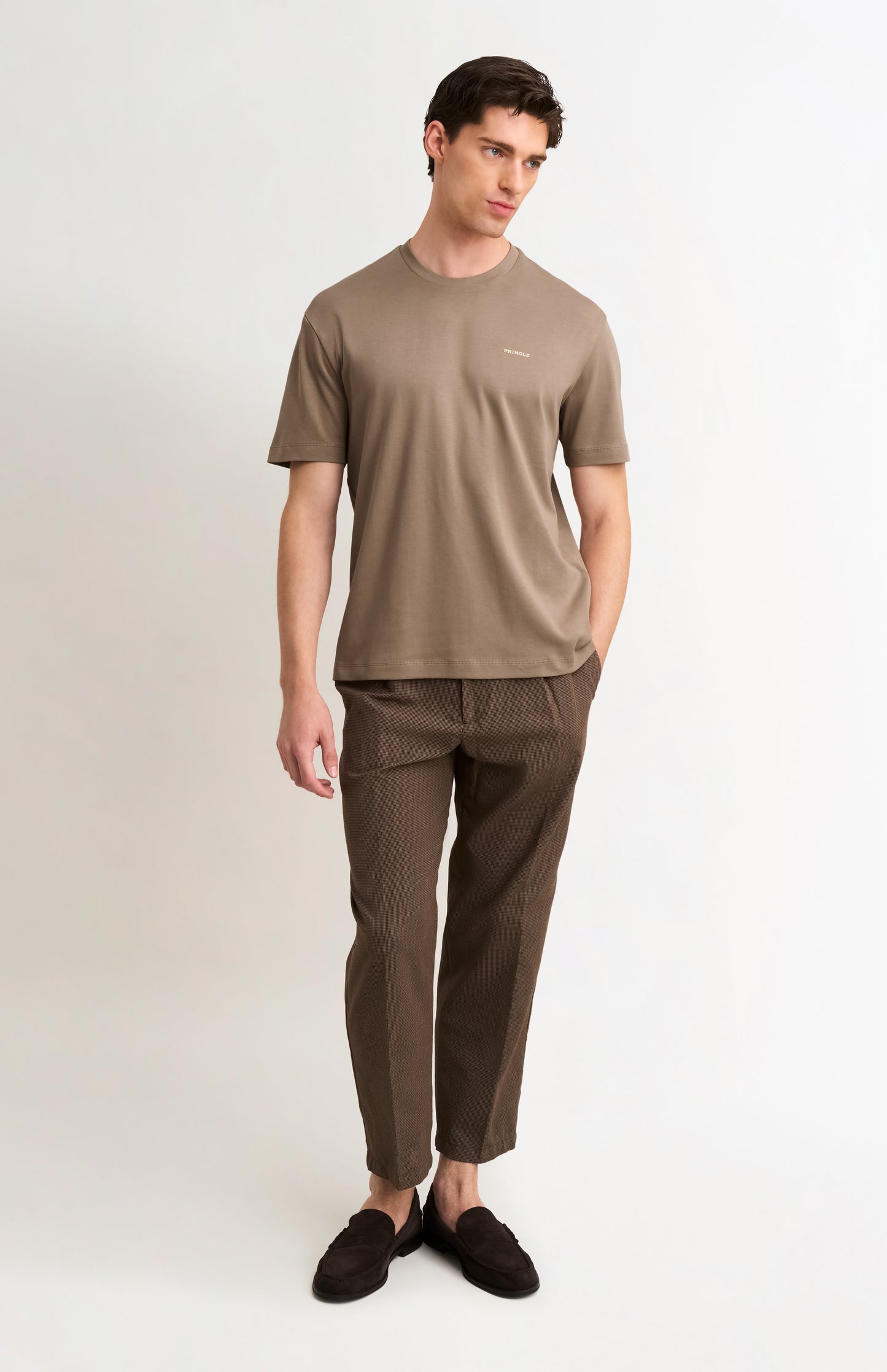 Men's Heavyweight Long Staple Cotton T-shirt In Mushroom