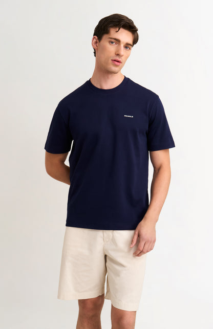 Men's Heavyweight Long Staple Cotton T-shirt In Navy