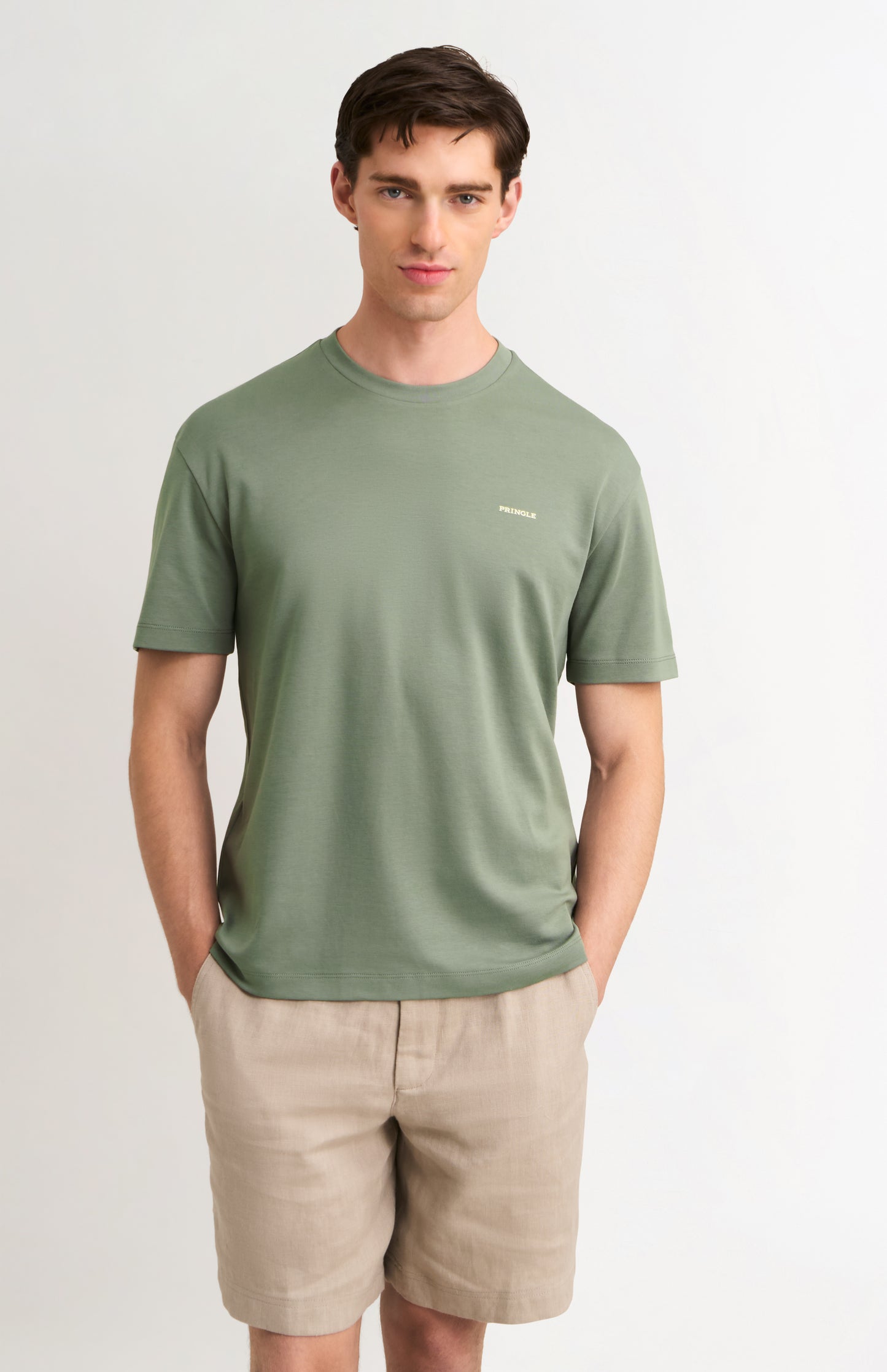 Men's Heavyweight Long Staple Cotton T-shirt In Sage Green
