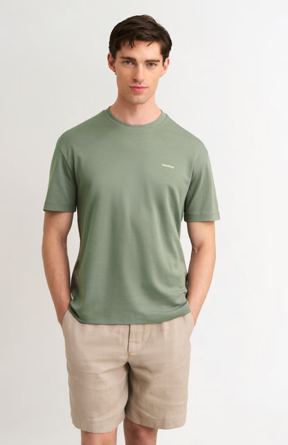 Men's Heavyweight Long Staple Cotton T-shirt In Sage Green