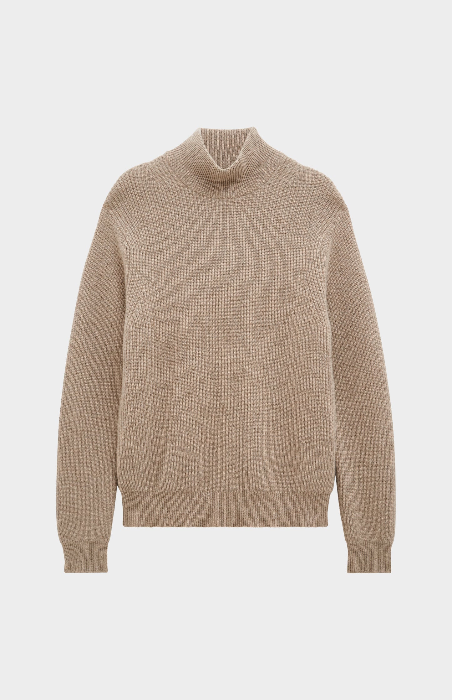 Pringle Men’s Cashmere mock Neck Jumper In Mushroom Melange