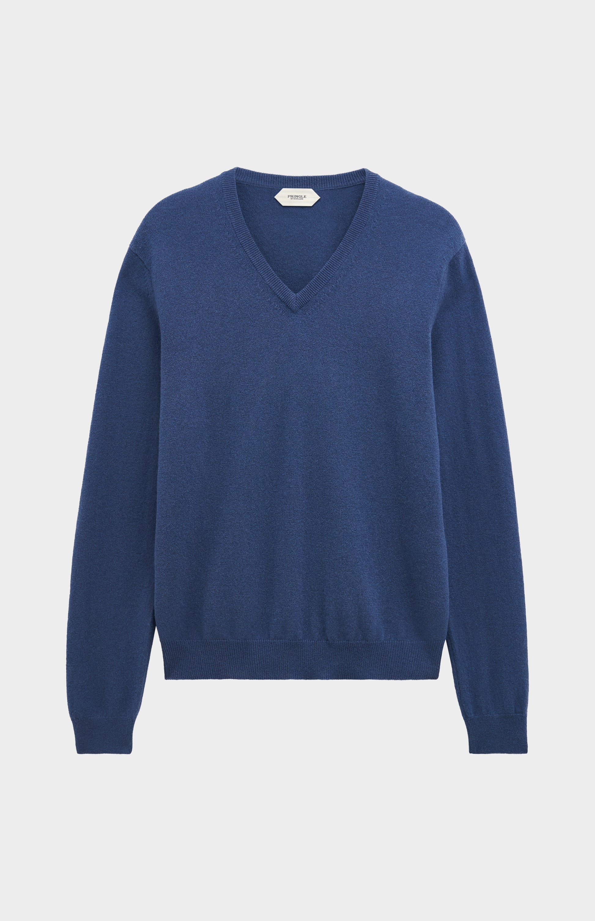 Pringle of Scotland Men’s Cashmere V-Neck Jumper In Bering Sea Blue