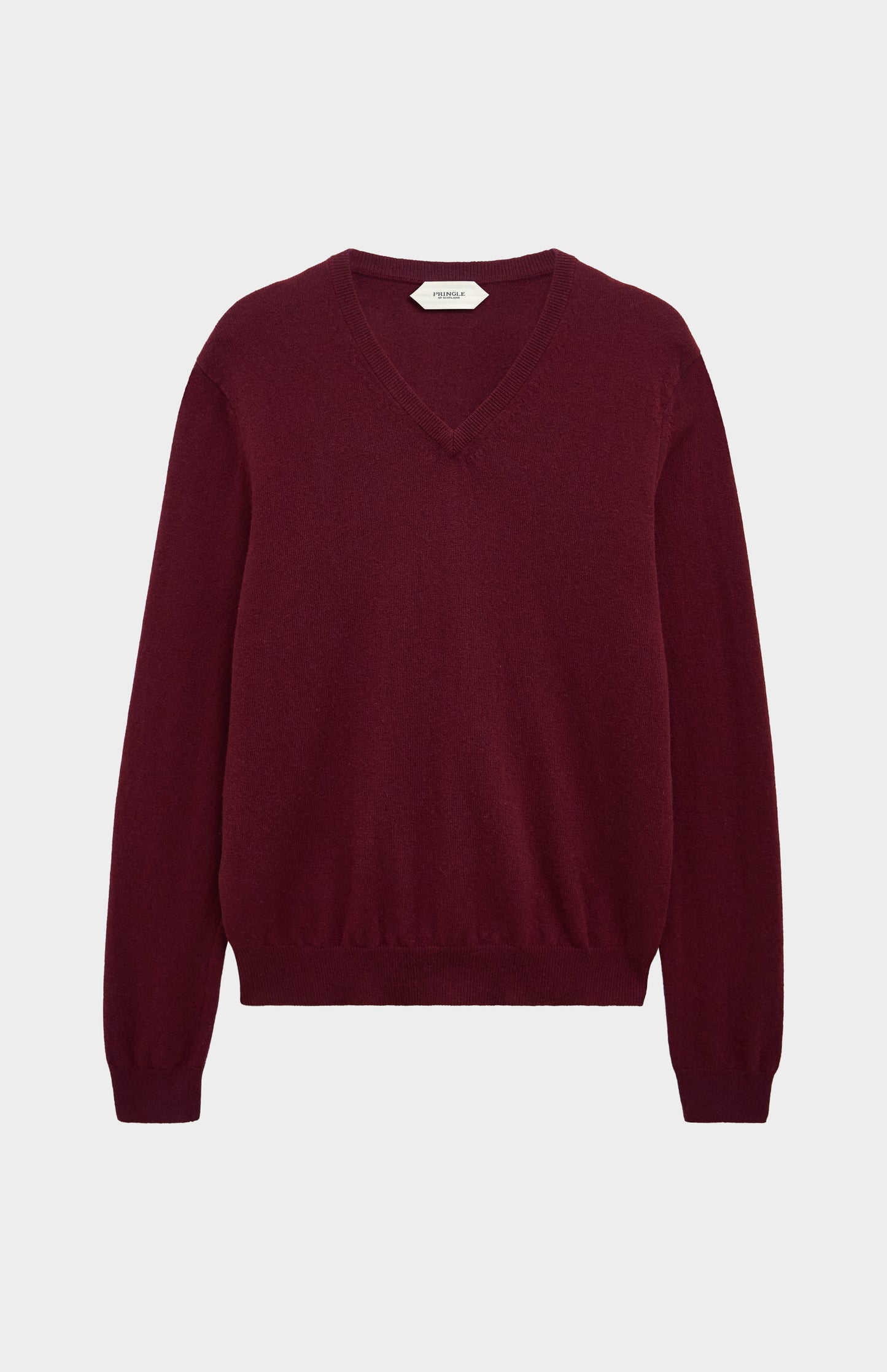 Pringle of Scotland Men’s Cashmere V-Neck Jumper In Burgundy