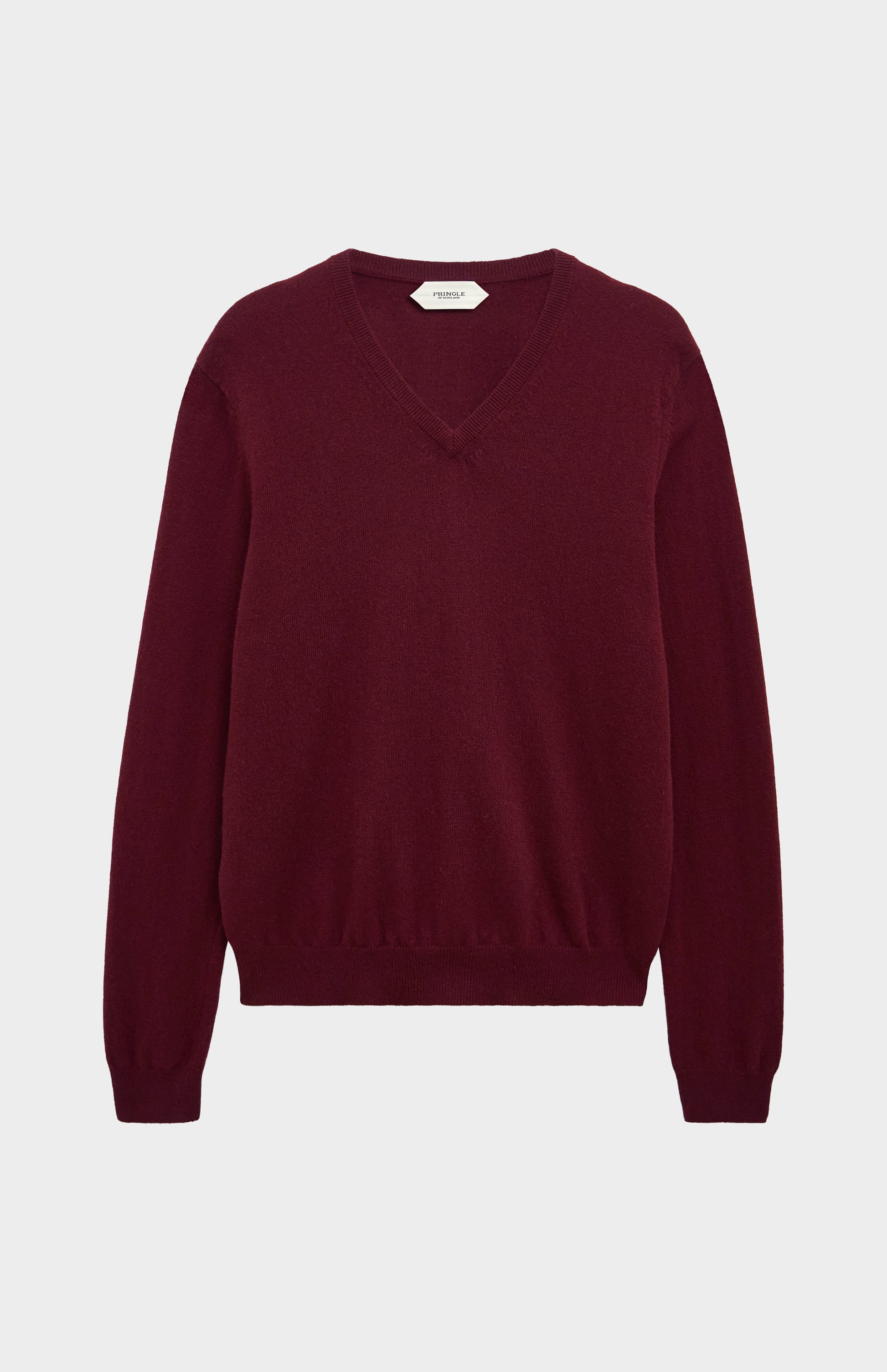 Pringle of Scotland Men’s Cashmere V-Neck Jumper In Burgundy