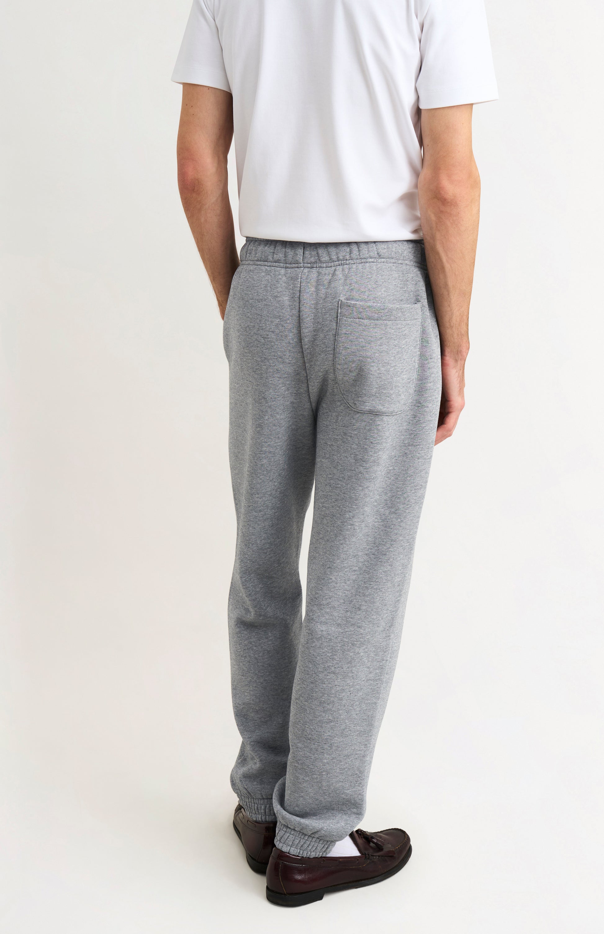 Pringle Men's Track Pants In Grey Melange rear view
