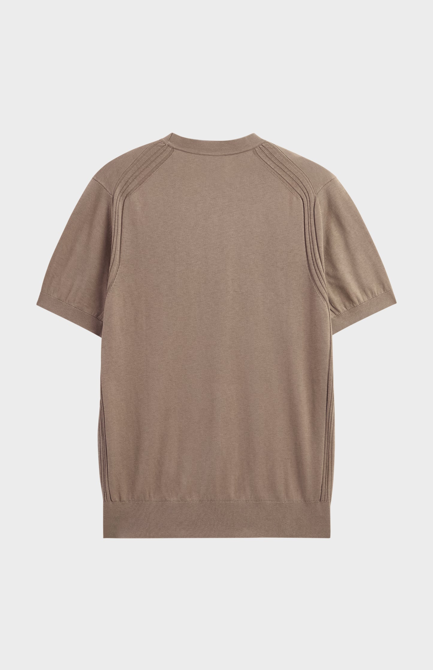 Men's Silk And Cotton Knitted Tee In Mushroom
