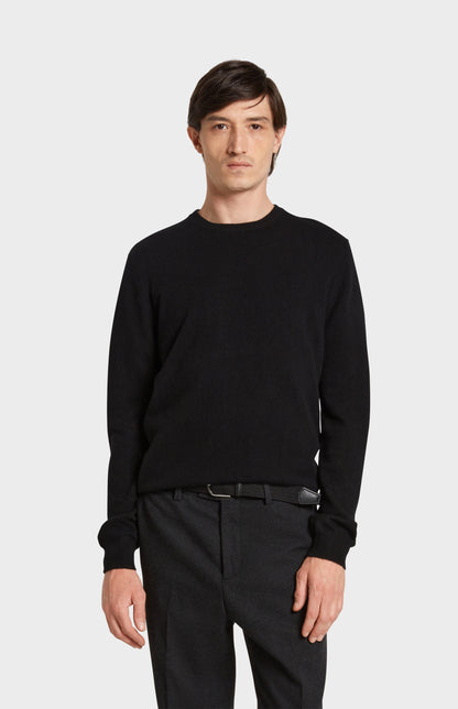 Pringle of Scotland Men's Crew Neck Cashmere Jumper in Black