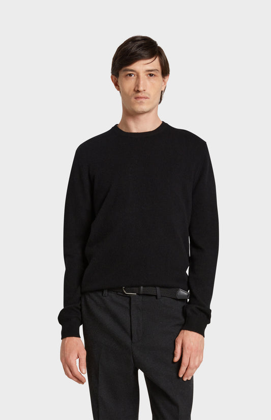 Pringle of Scotland Men's Crew Neck Cashmere Jumper in Black