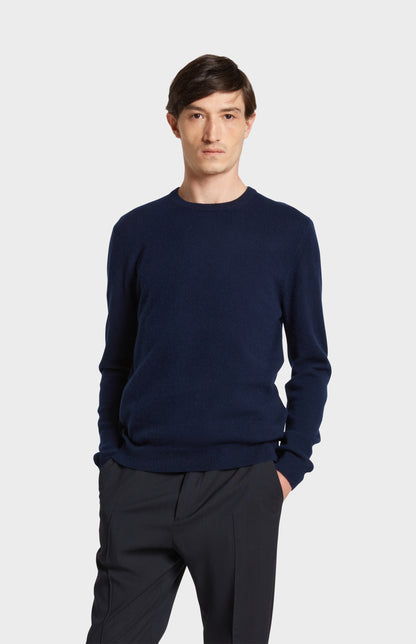 Pringle of Scotland Men's Crew Neck Cashmere Jumper in Navy Melange