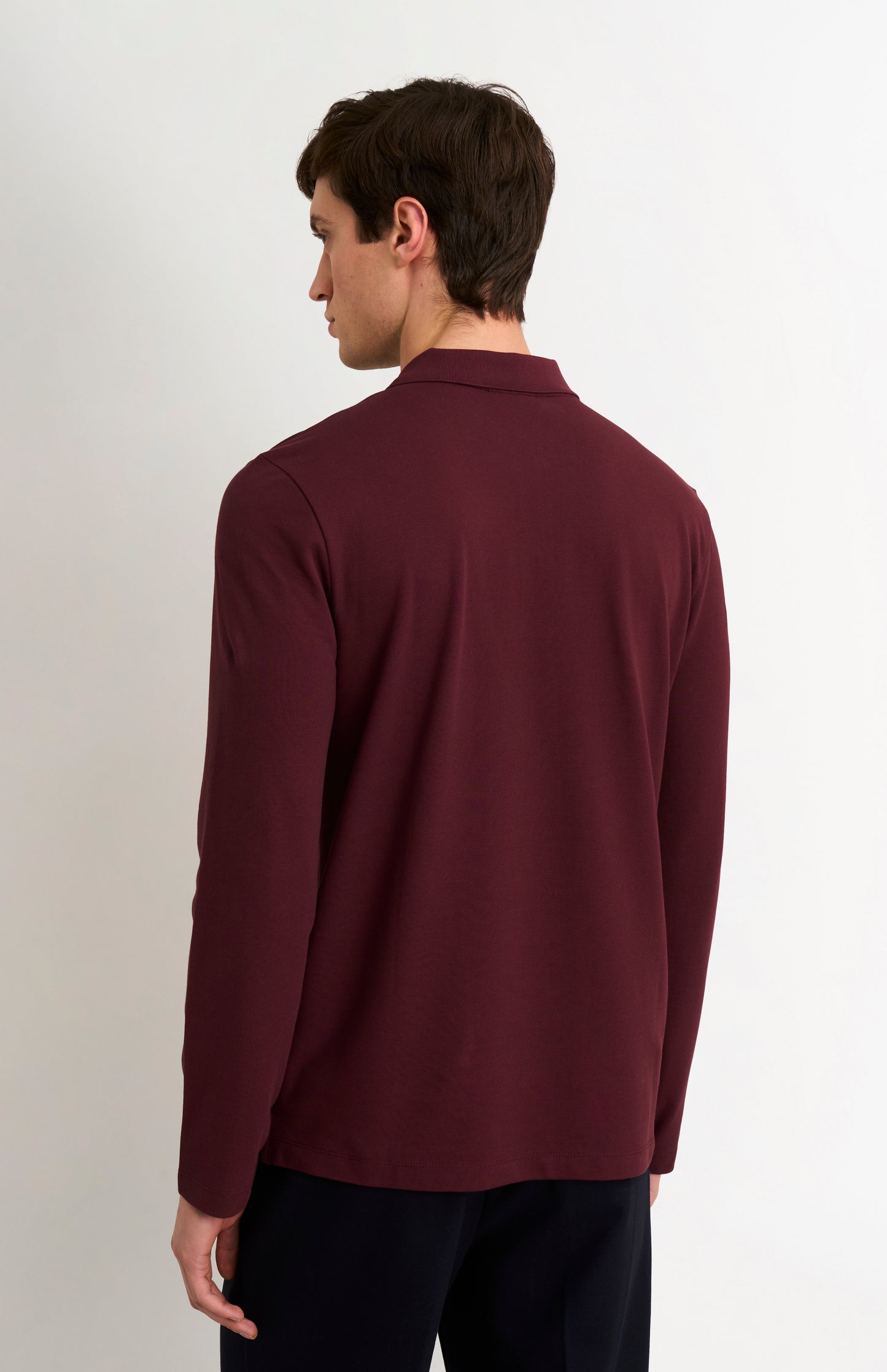 Men's Cotton Pique Long Sleeve Polo Shirt In Port Royale