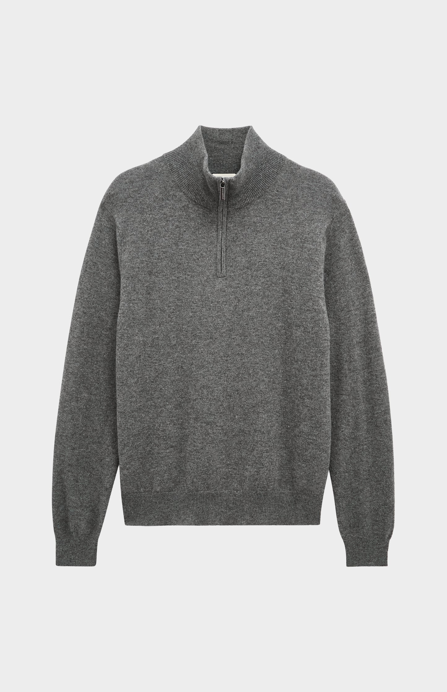 Pringle Men’s Cashmere Qtr Zip Jumper In Light Grey Melange