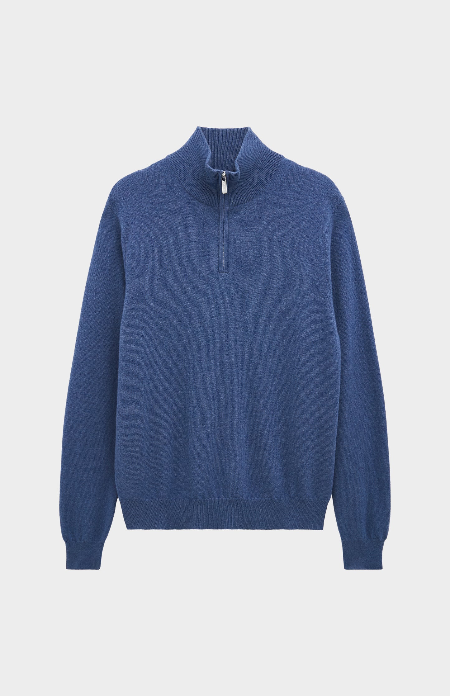 Pringle of Scotland Men’s Cashmere Qtr Zip Jumper In Bering Sea Blue