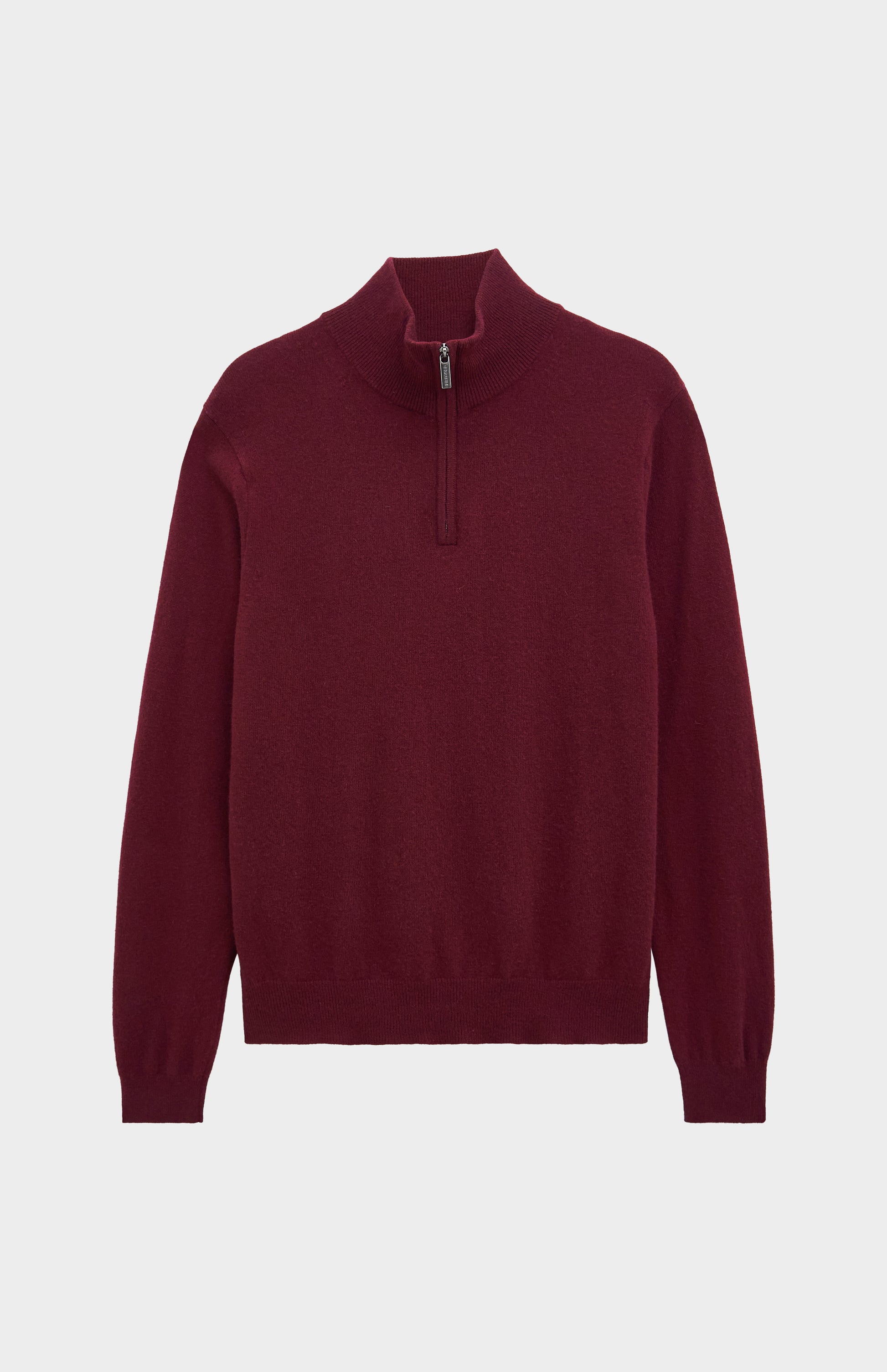 Pringle of Scotland Men’s Cashmere Qtr Zip Jumper In Burgundy