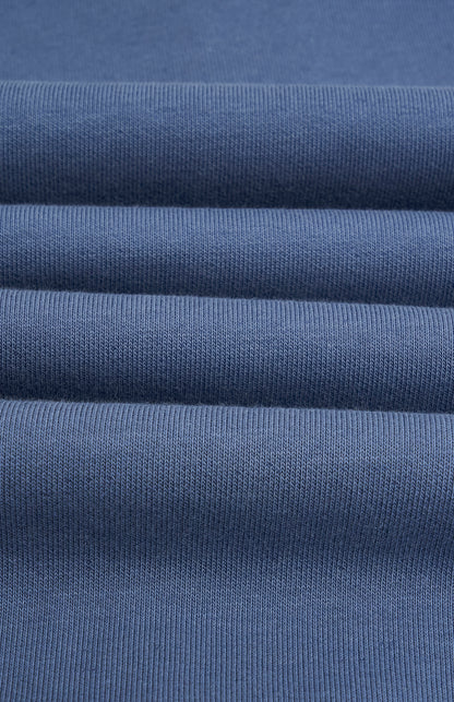 Pringle of Scotland Men's Qtr Zip Track Jumper In Bering Sea Blue fabric detail