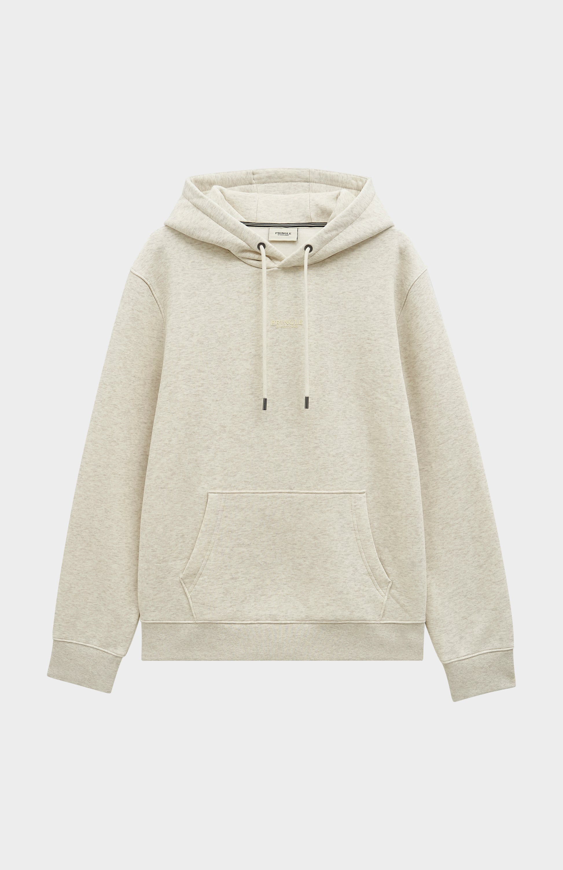 Pringle Men's Hooded Jumper In Ecru Beige Melange