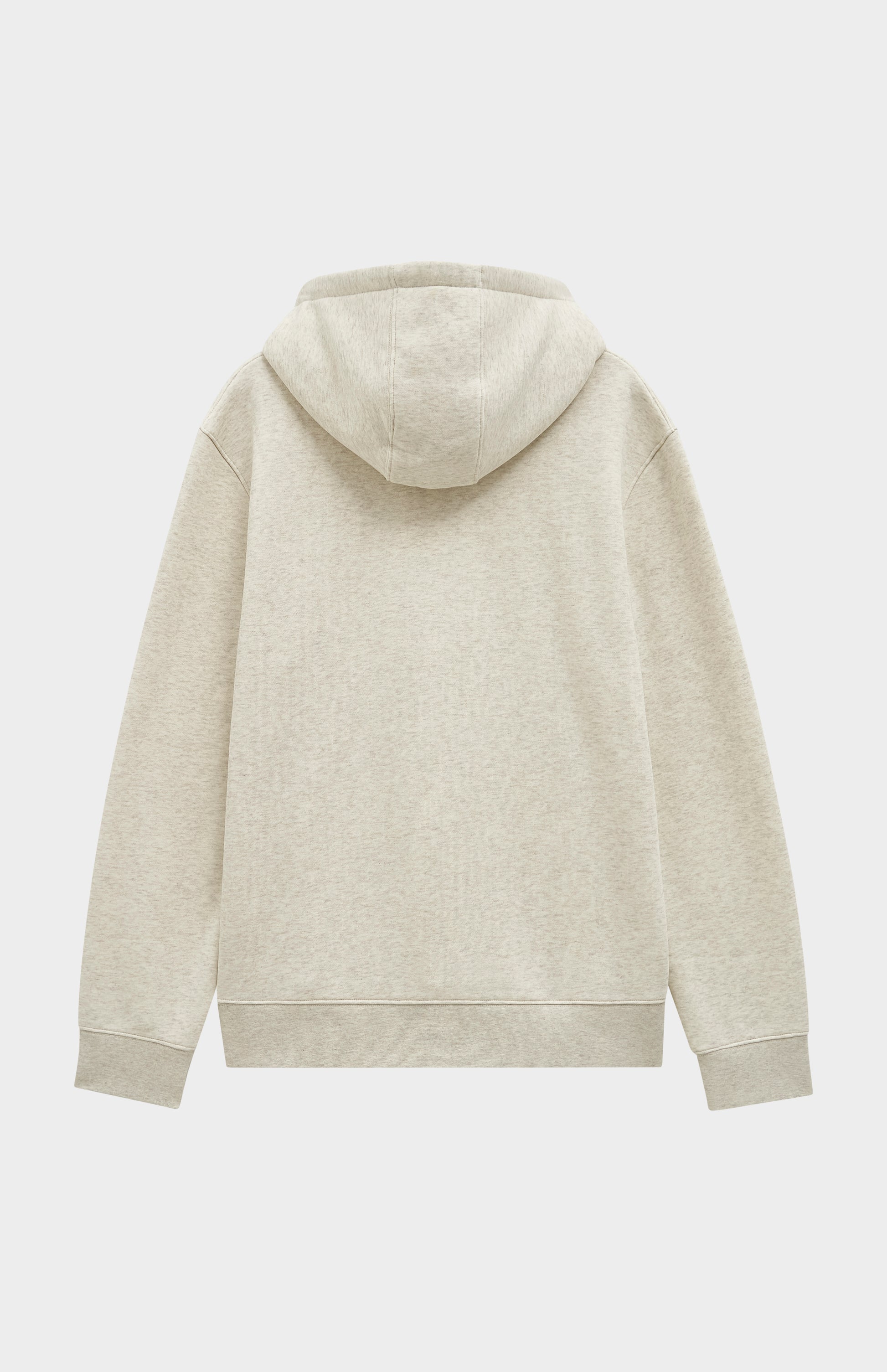Pringle Men's Hooded Jumper In Ecru Beige Melange rear view