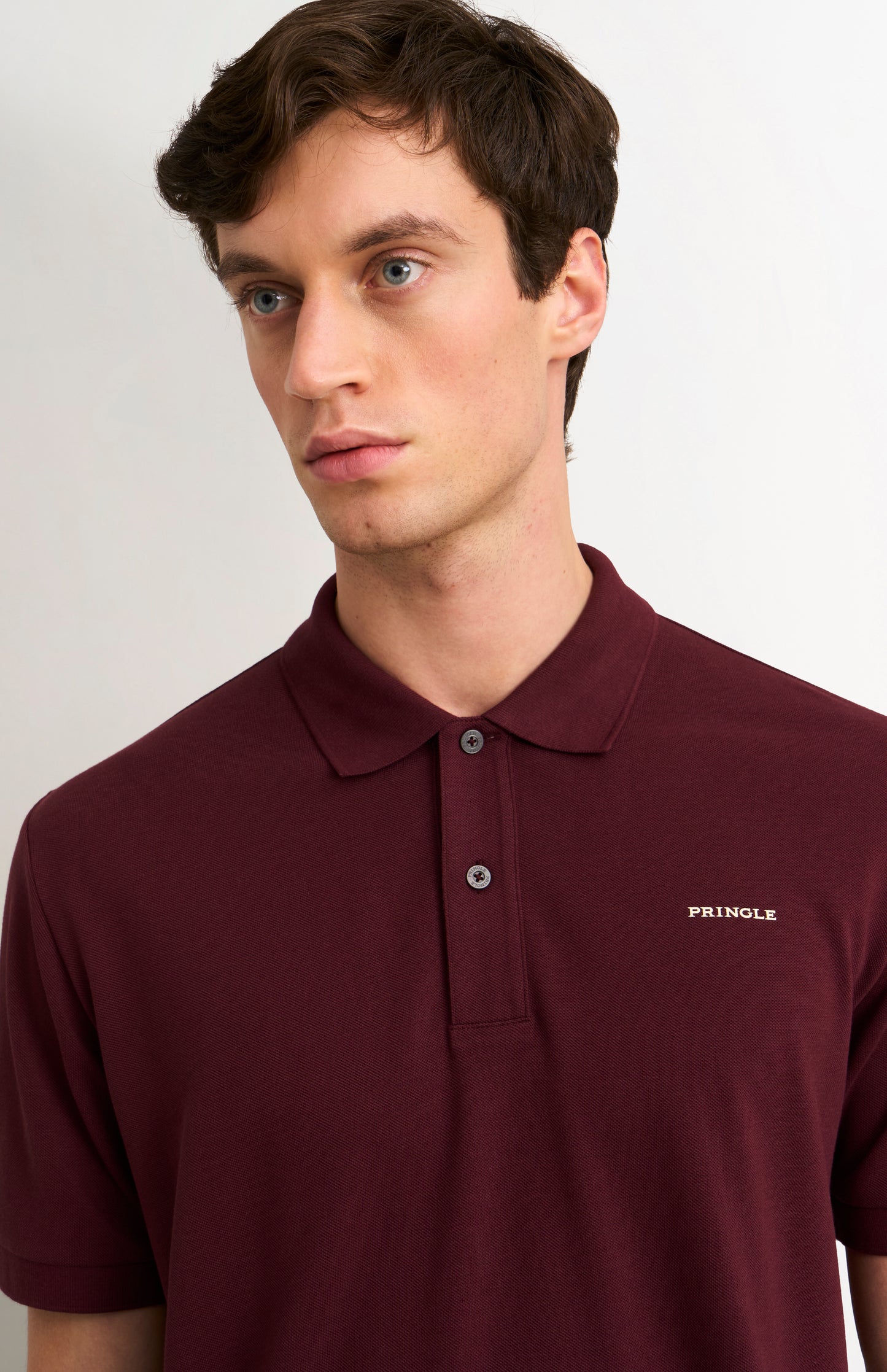 Men's Cotton Modal Pique Polo Shirt In Port Royale