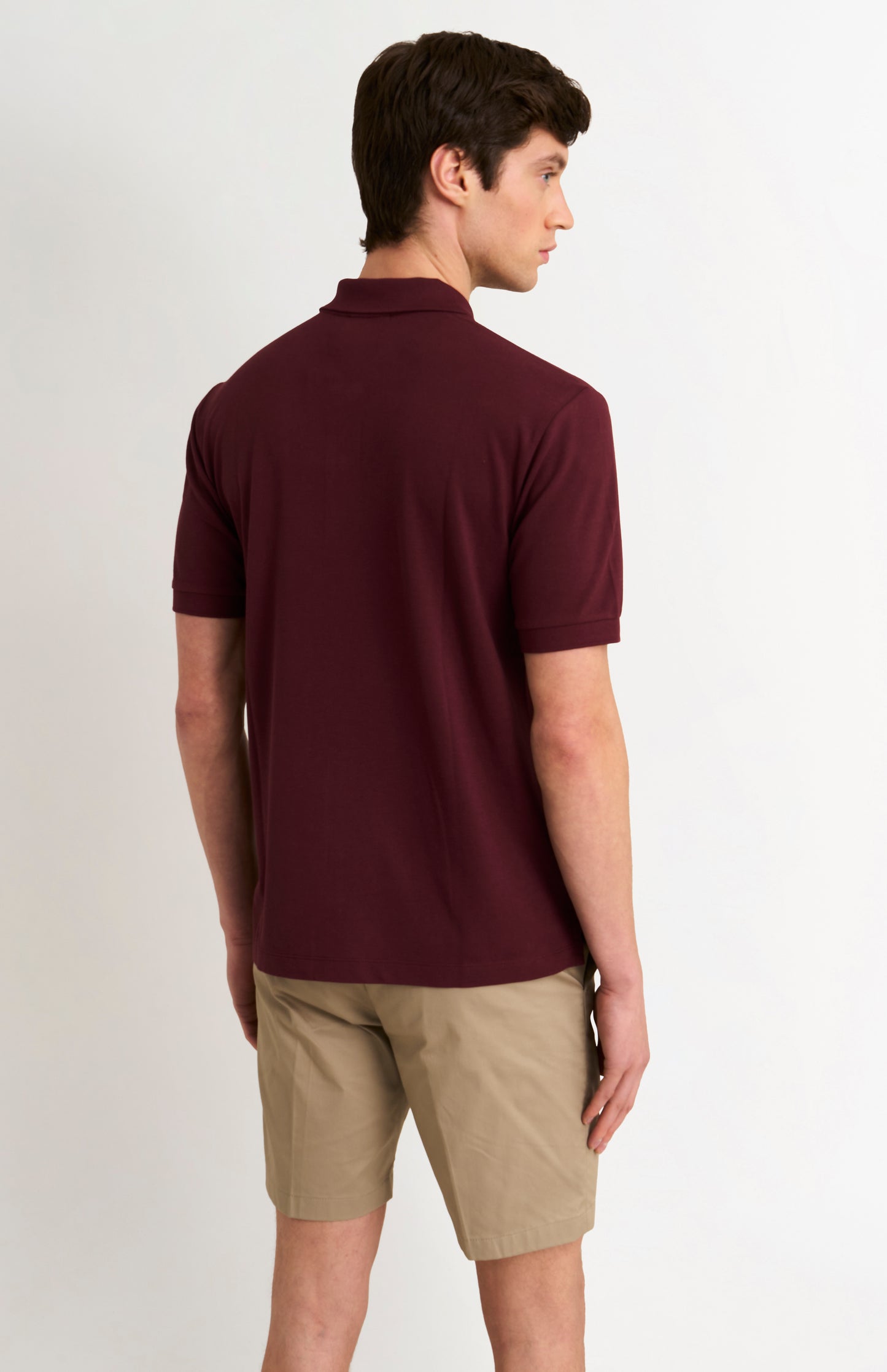 Men's Cotton Modal Pique Polo Shirt In Port Royale