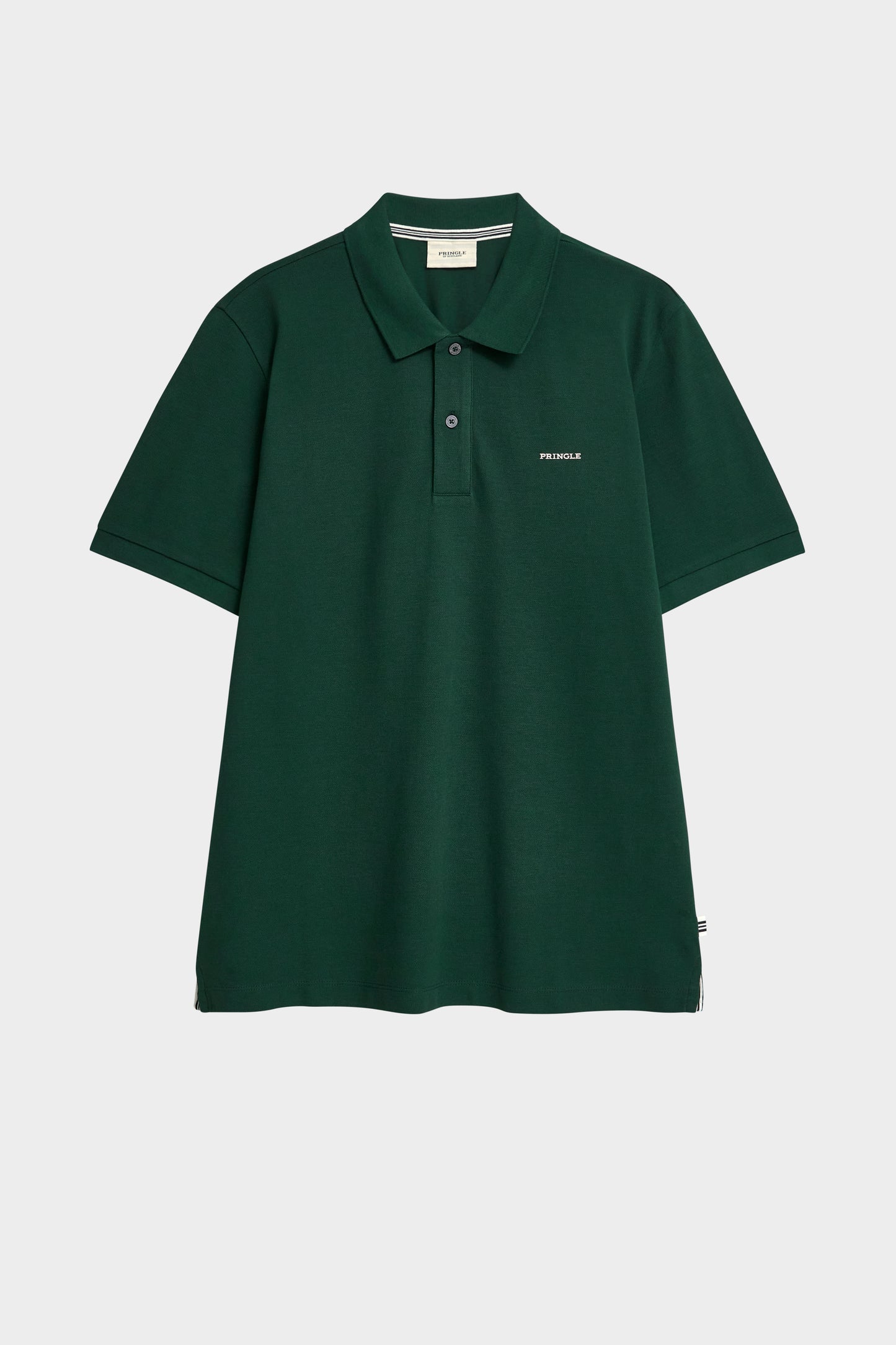 Men's Cotton Modal Pique Polo Shirt In Forest Green